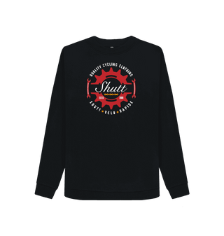 Black Printed Sweater Front