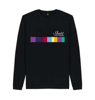 Black Printed Sweater Front