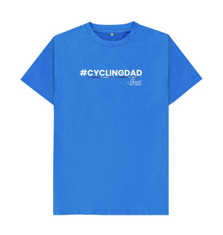 Bright Blue Cycling Dad T-Shirt