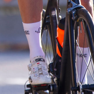 White Cycling Socks